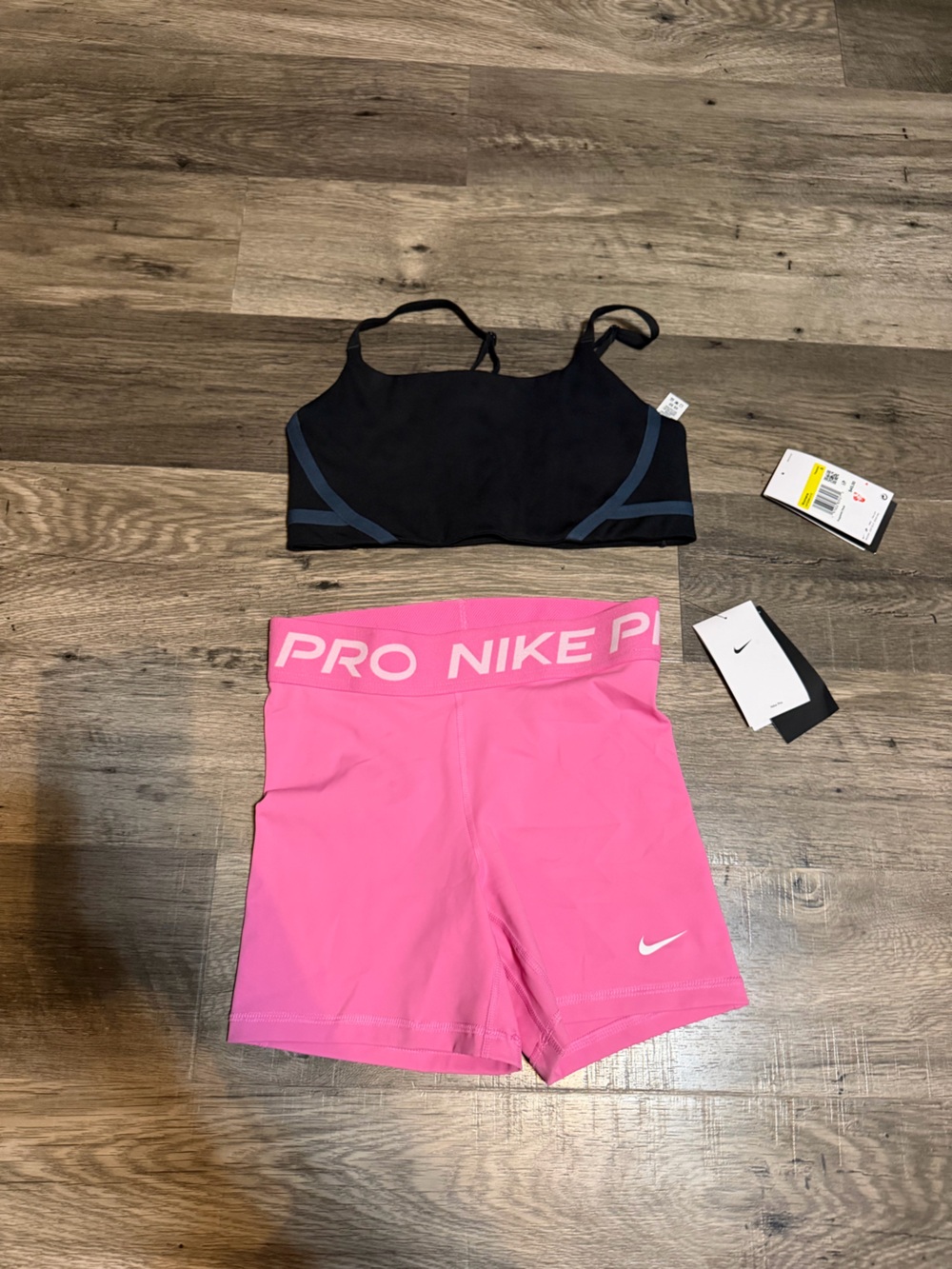 NWT Nike Pro Dri-FIT 365 5" Shorts & One Convertible Sports Bra Set S